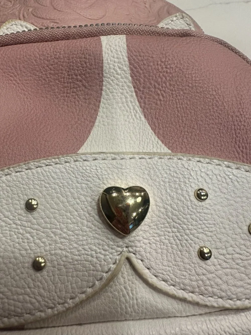 Betsey Johnson Frenchie Quilted Pink Mini Backpack